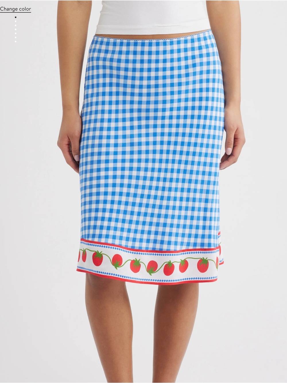 Rails X Giadzy Grazia Gingham Tomato Skirt